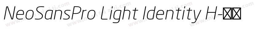 NeoSansPro Light Identity H字体转换